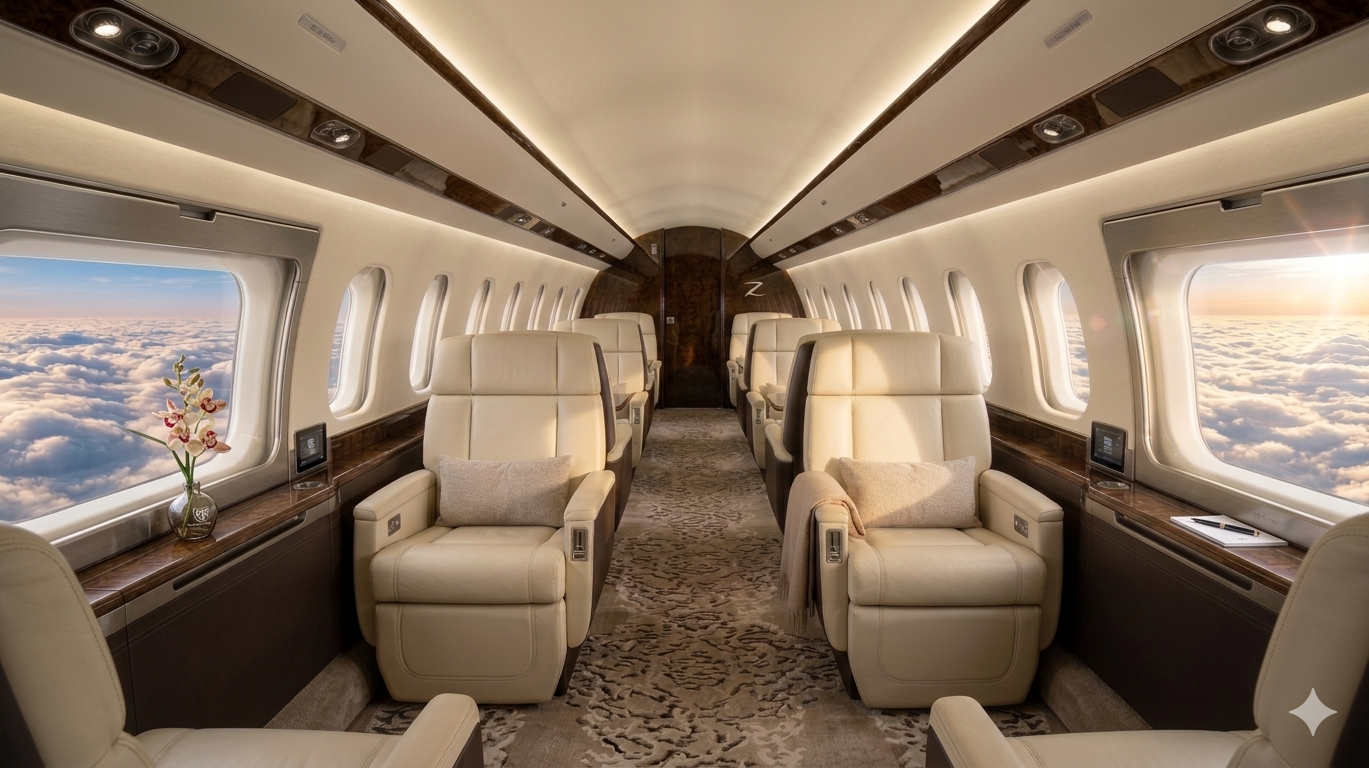 Private Jet Interior